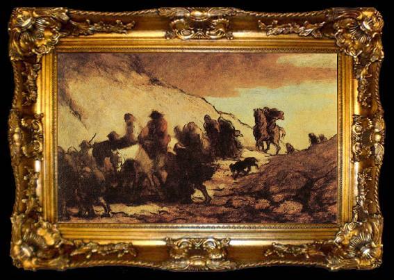 framed  Honore Daumier The Emigrants, ta009-2